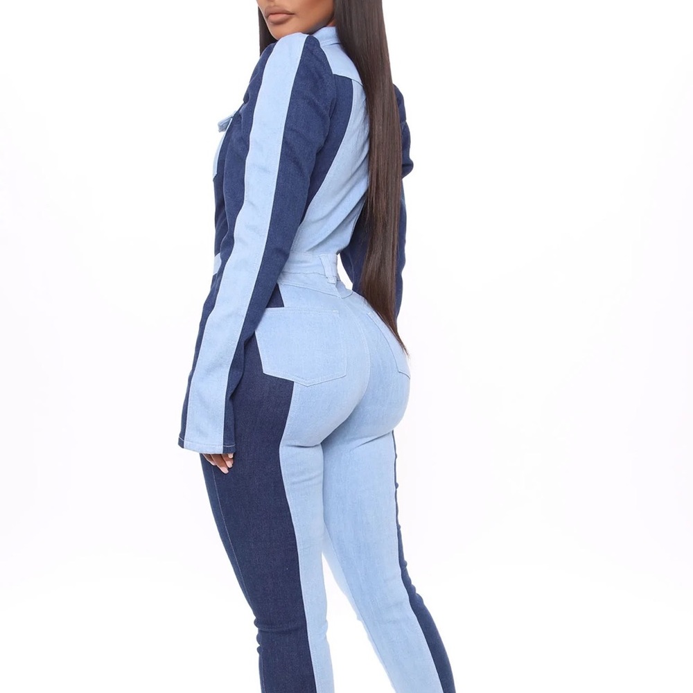 Back On The Block Denim Jumpsuit - Dark Wash
